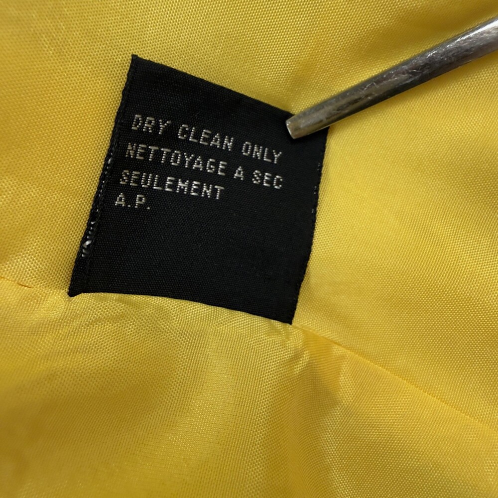 Vintage 80s SASSON Longline Blazer Open Front Bright Yellow Power Dressing Sz S - Picture 11 of 12